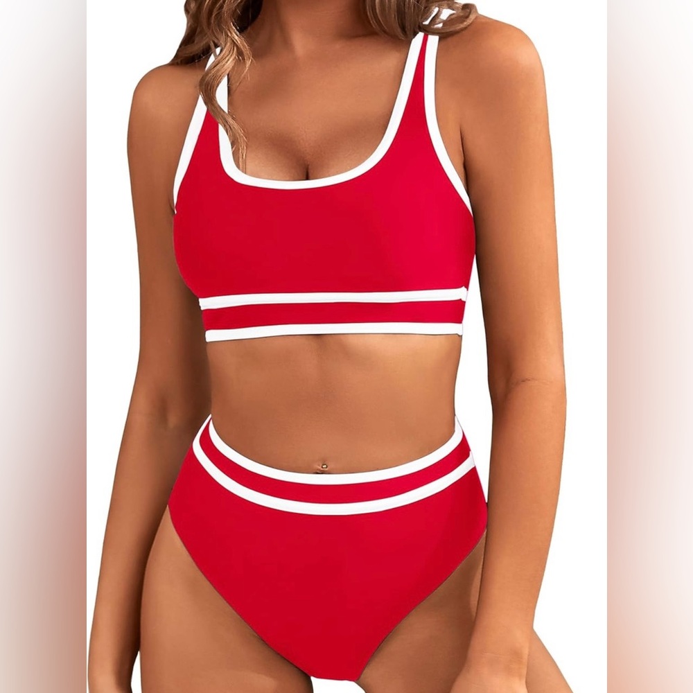 High waisted bikini set
